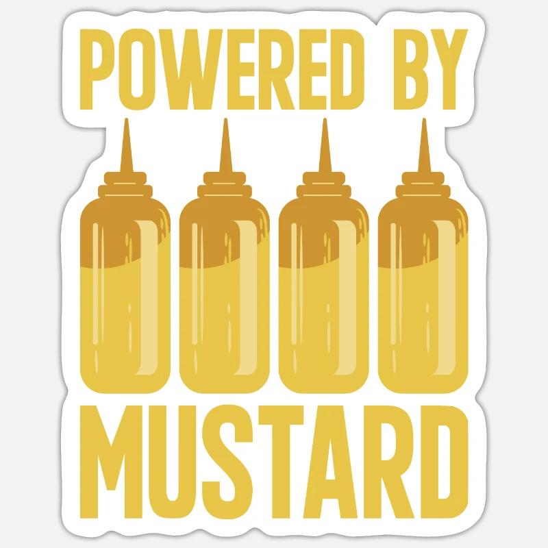 Senf Mustard - Sticker size S (10 x 10 cm) - white matte