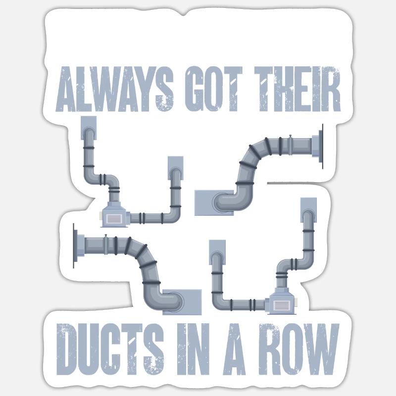 Chauffage, Climatisation, Ventilation, Technicien - Sticker taille S (10 x 10 cm) - blanc mat