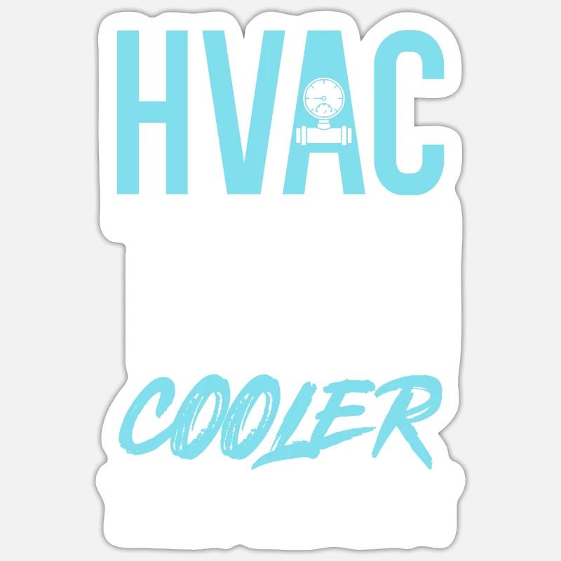 Chauffage, Climatisation, Ventilation, Technicien - Sticker taille S (10 x 10 cm) - blanc mat