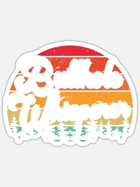 Arschloch-Flüsterer - Sticker Größe S (10 x 10 cm) - Mattweiß