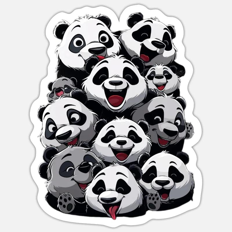 Panda - Sticker size S (10 x 10 cm) - white matte