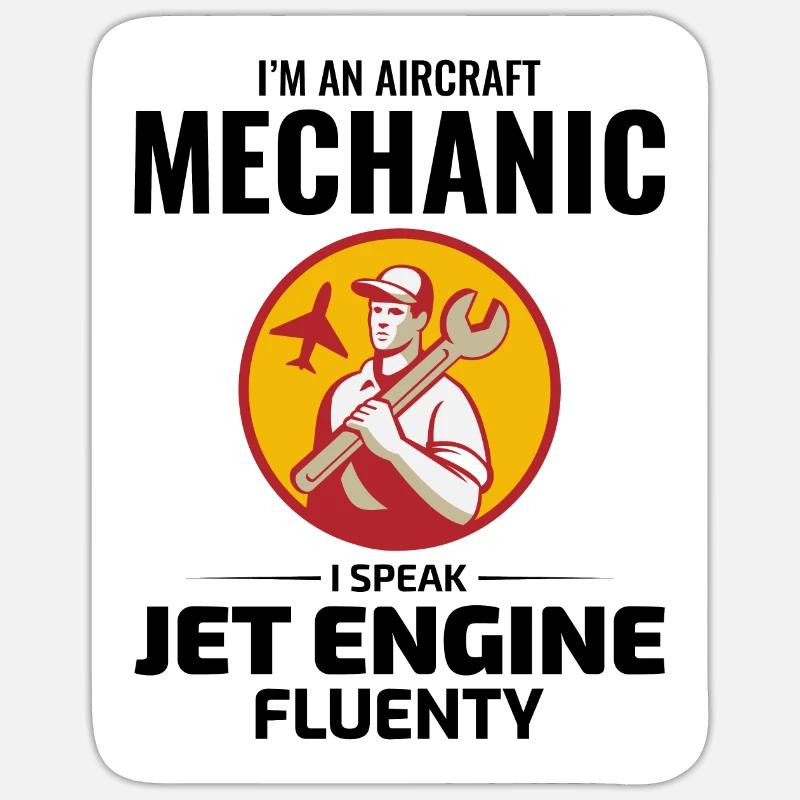 Flugzeugtriebwerksmechaniker Luftfahrttechniker Sticker Größe S (10 x 10 cm)