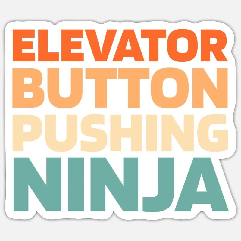 Elevator Elevator - Sticker size S (10 x 10 cm) - white matte