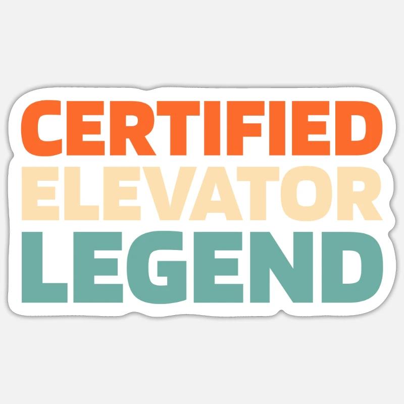 Elevator Elevator - Sticker size S (10 x 10 cm) - white matte