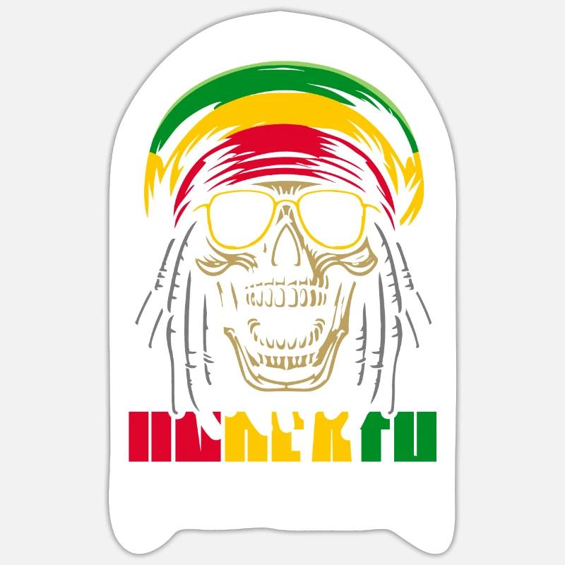 Reggae Skull Undeath Sticker size S (10 x 10 cm)