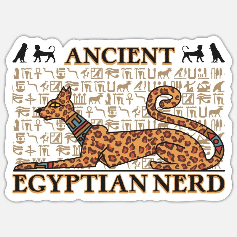 Ancient Egyptian Nerd - Sticker size S (10 x 10 cm) - white matte