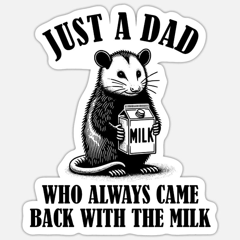 Opossum Humor Dad Same Parent Daddy Sticker size S (10 x 10 cm)