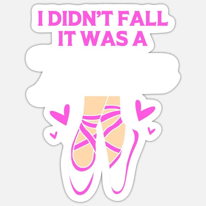 Danseuse de ballet - Sticker taille S (10 x 10 cm) - blanc mat