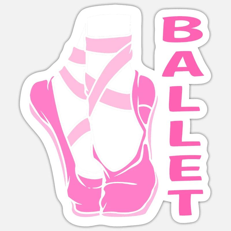Danseuse de ballet Sticker taille S (10 x 10 cm)