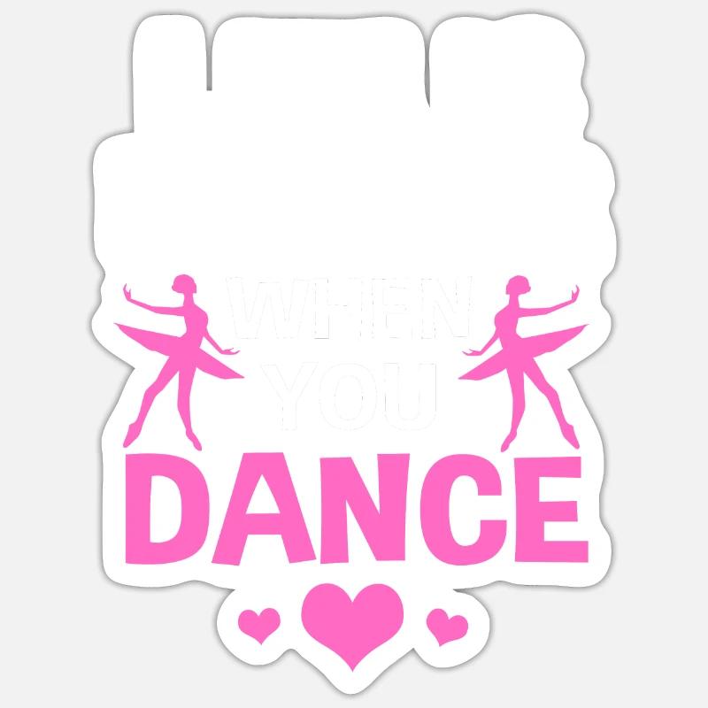Danseuse de ballet - Sticker taille S (10 x 10 cm) - blanc mat