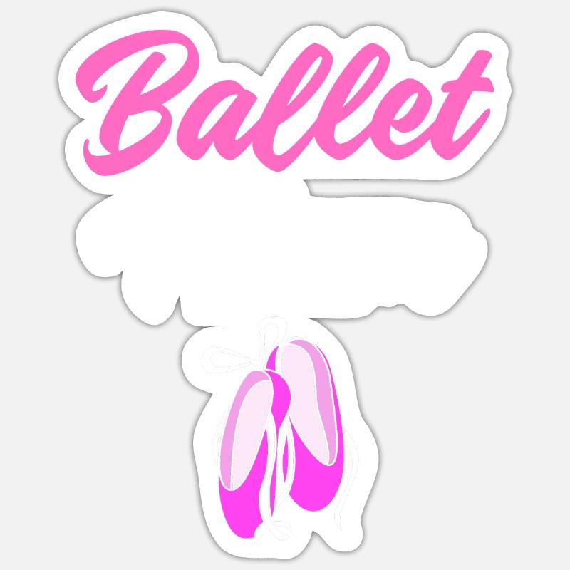 Danseuse de ballet - Sticker taille S (10 x 10 cm) - blanc mat