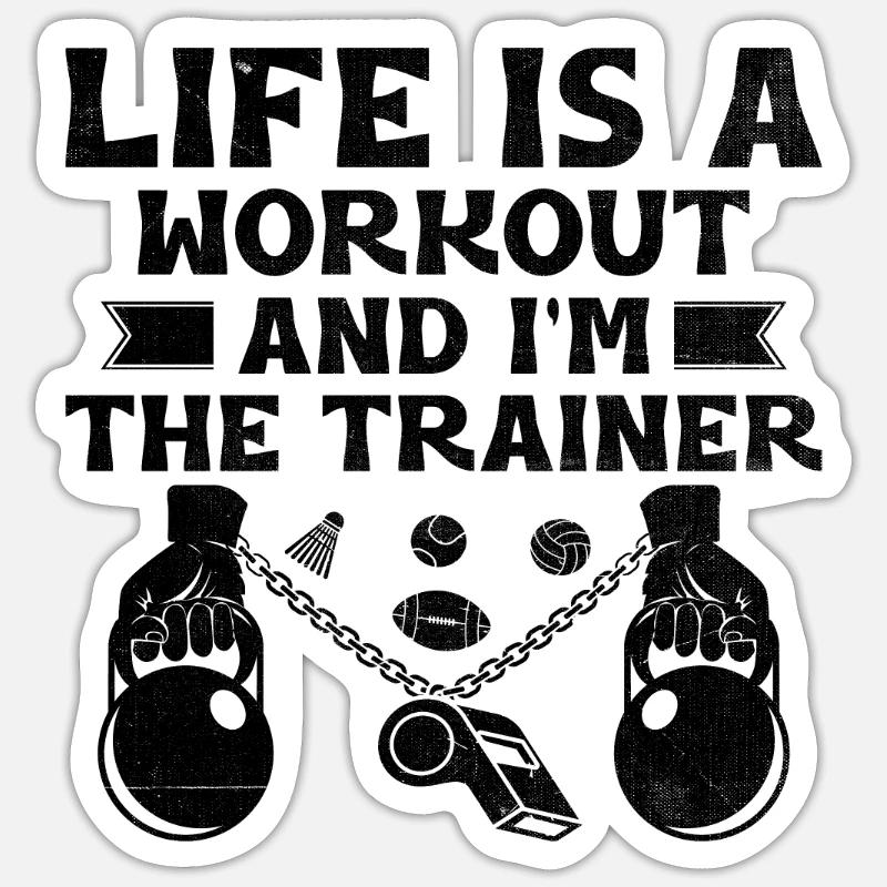 Professeur d’éducation physique Professeurs d’éducation physique École Spor - Sticker taille S (10 x 10 cm) - blanc mat