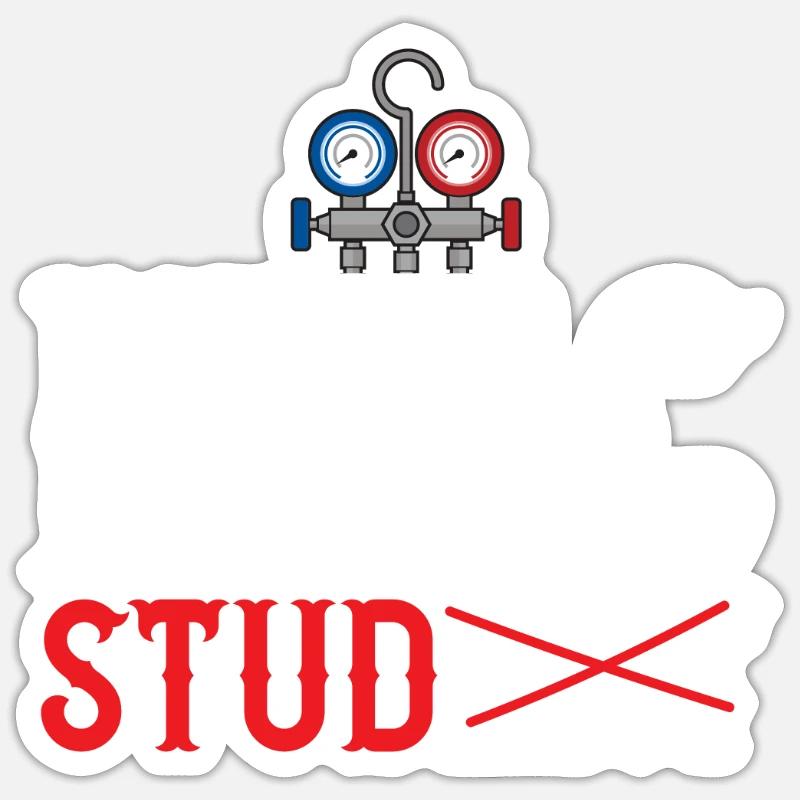 Chauffage, Climatisation, Ventilation, Technicien Sticker taille S (10 x 10 cm)