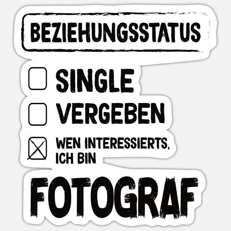 Statut relationnel du photographe - Sticker taille S (10 x 10 cm) - blanc mat
