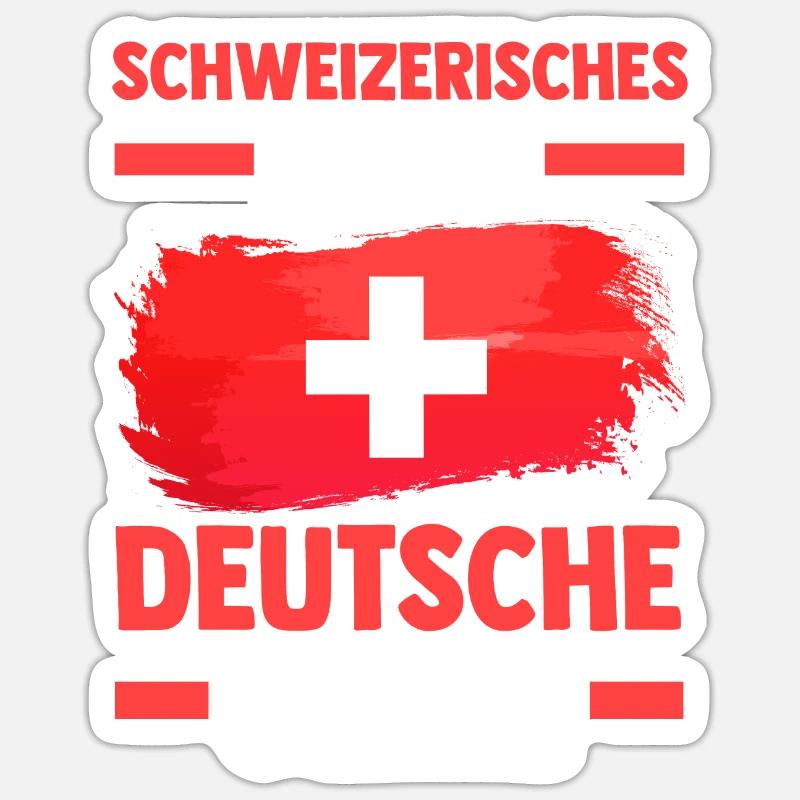 Suisse suisse - Sticker taille S (10 x 10 cm) - blanc mat