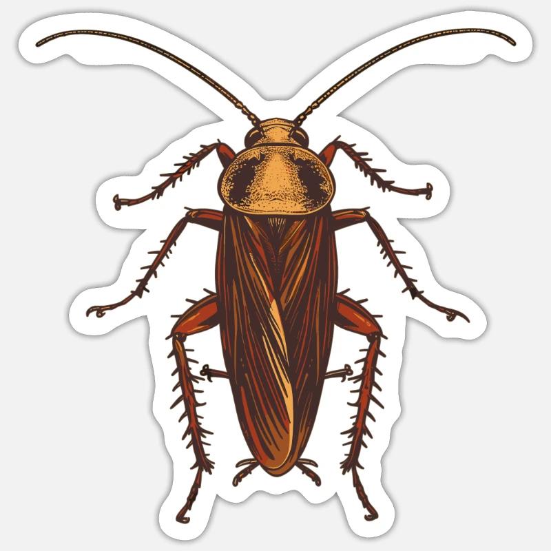 cafards cafards cafards cafard - Sticker taille S (10 x 10 cm) - blanc mat