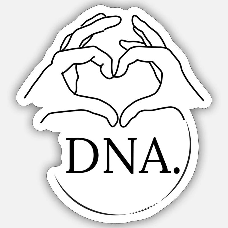 DNA 2 Hands Sticker size S (10 x 10 cm)