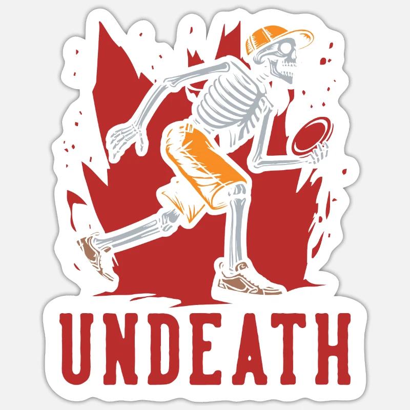 Frisbee Golf Disc Golf Undeath - Sticker size S (10 x 10 cm) - white matte