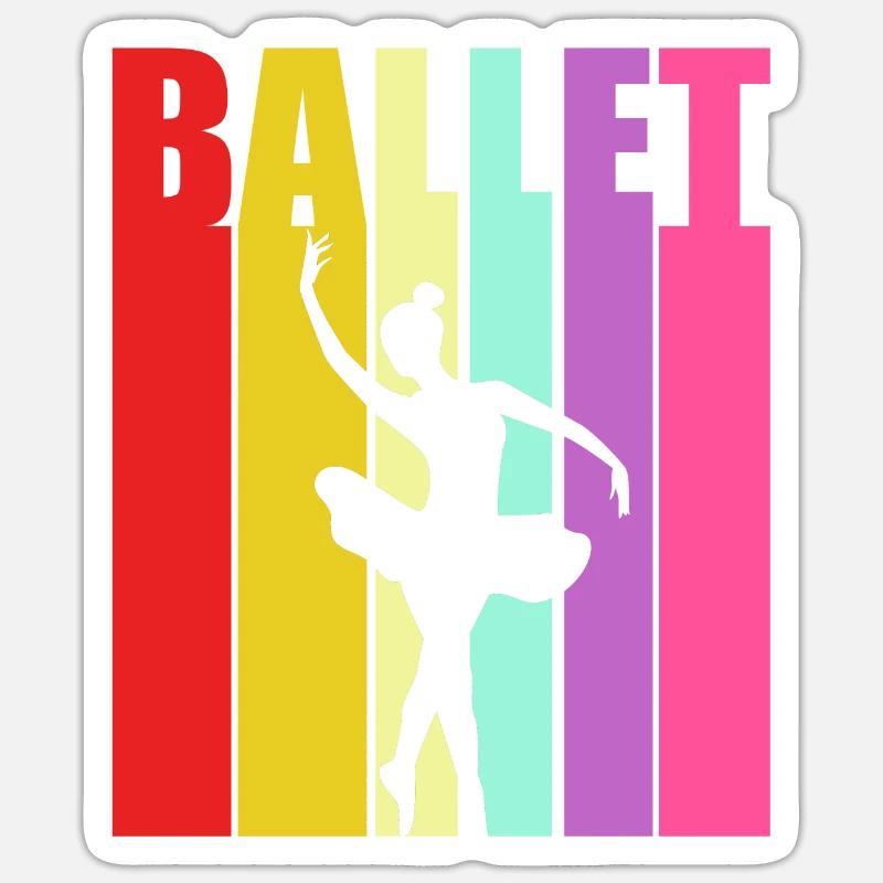 Danseuse de ballet Sticker taille S (10 x 10 cm)