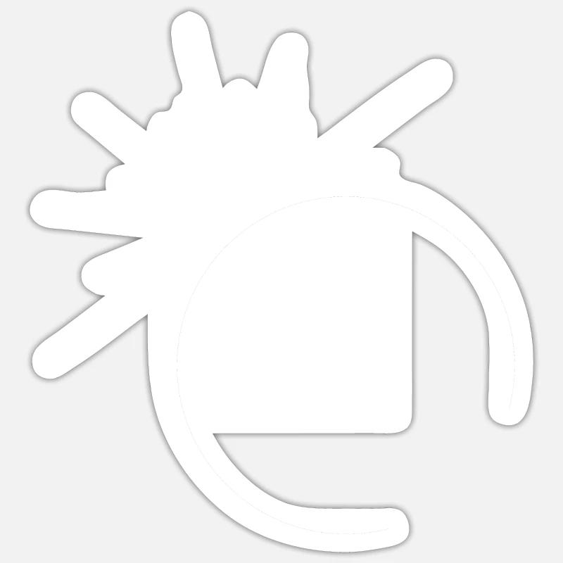 Univers Système Solaire - Sticker taille S (10 x 10 cm) - blanc mat
