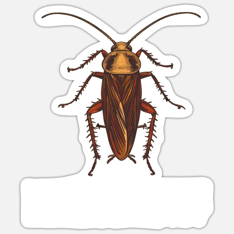 cafards cafards cafards cafard - Sticker taille S (10 x 10 cm) - blanc mat