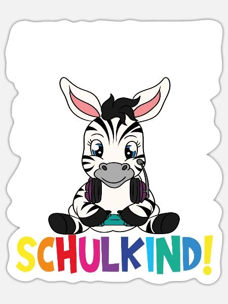 Schulkind 2024 Einschulung Schulanfang - Sticker Größe S (10 x 10 cm) - Mattweiß