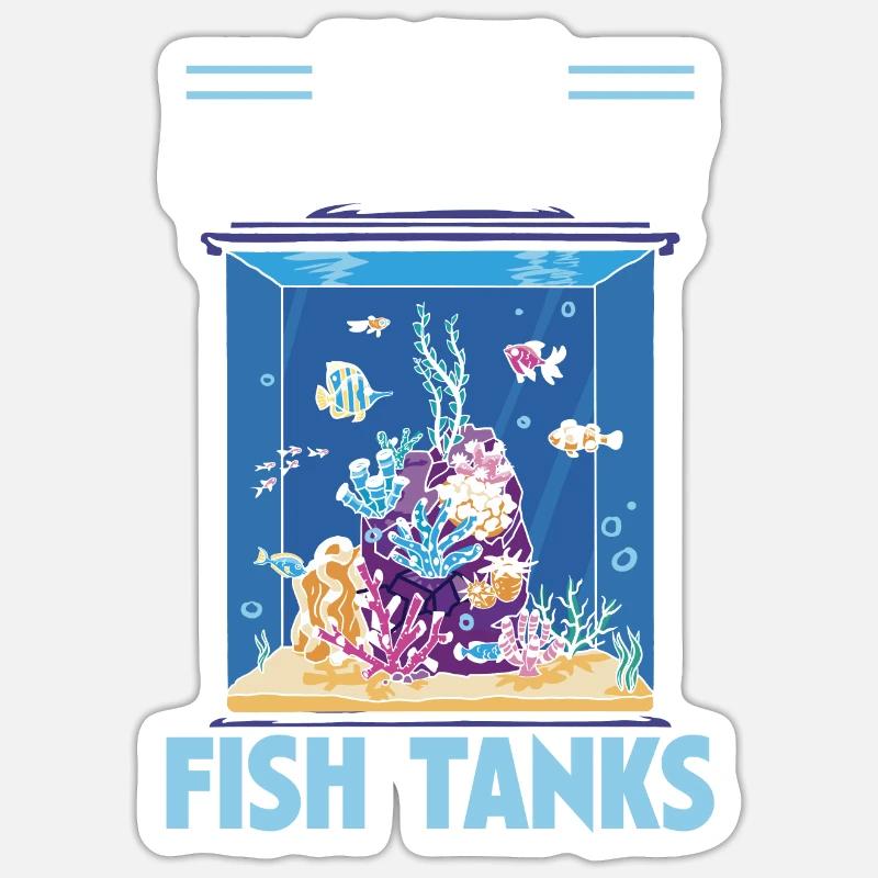 Aquarianer Aquarianer Aquarianer - Sticker Größe S (10 x 10 cm) - Mattweiß