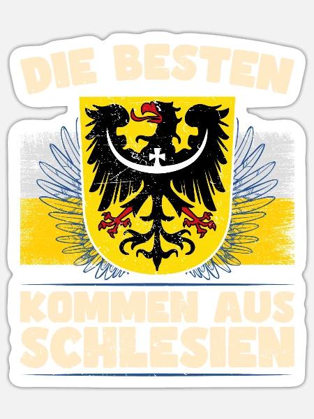 Schlesien Breslau Provinz Deutschland Region - Sticker Größe S (10 x 10 cm) - Mattweiß