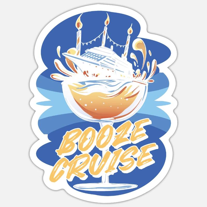 Croisière - Sticker taille S (10 x 10 cm) - blanc mat
