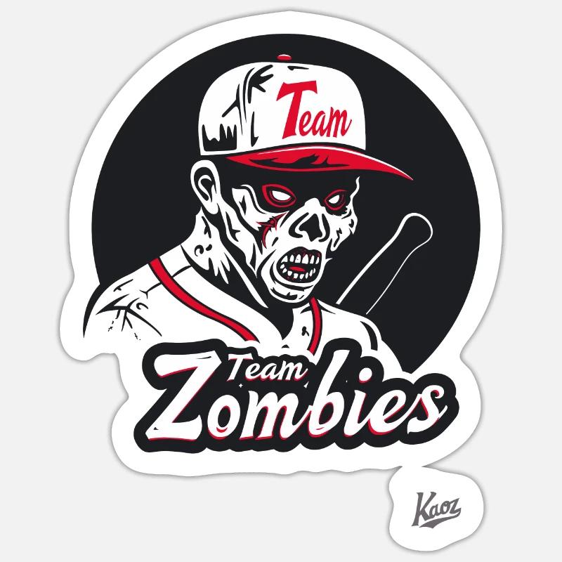 Équipe Zombies - Sticker taille S (10 x 10 cm) - blanc mat