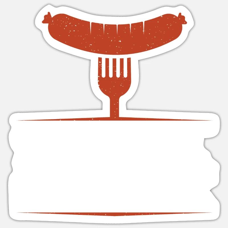 Sausage Lover - Sticker Größe S (10 x 10 cm) - Mattweiß