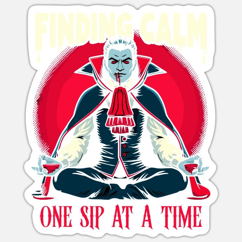 Meditation, Mindfulness, Relaxation, Inner - Sticker size S (10 x 10 cm) - white matte