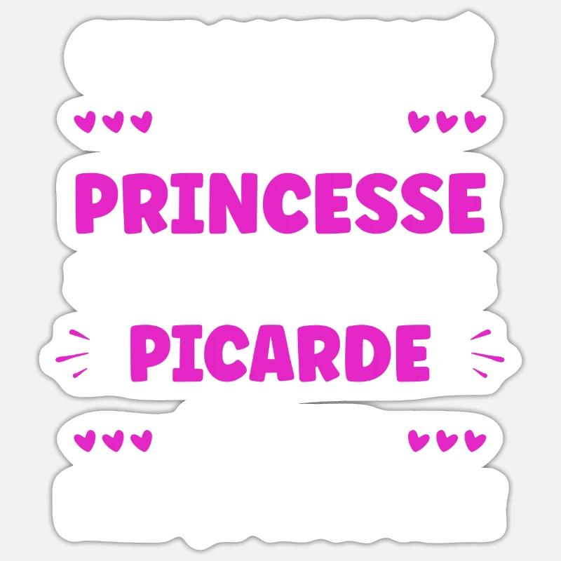 Picarde - Sticker taille S (10 x 10 cm) - blanc mat
