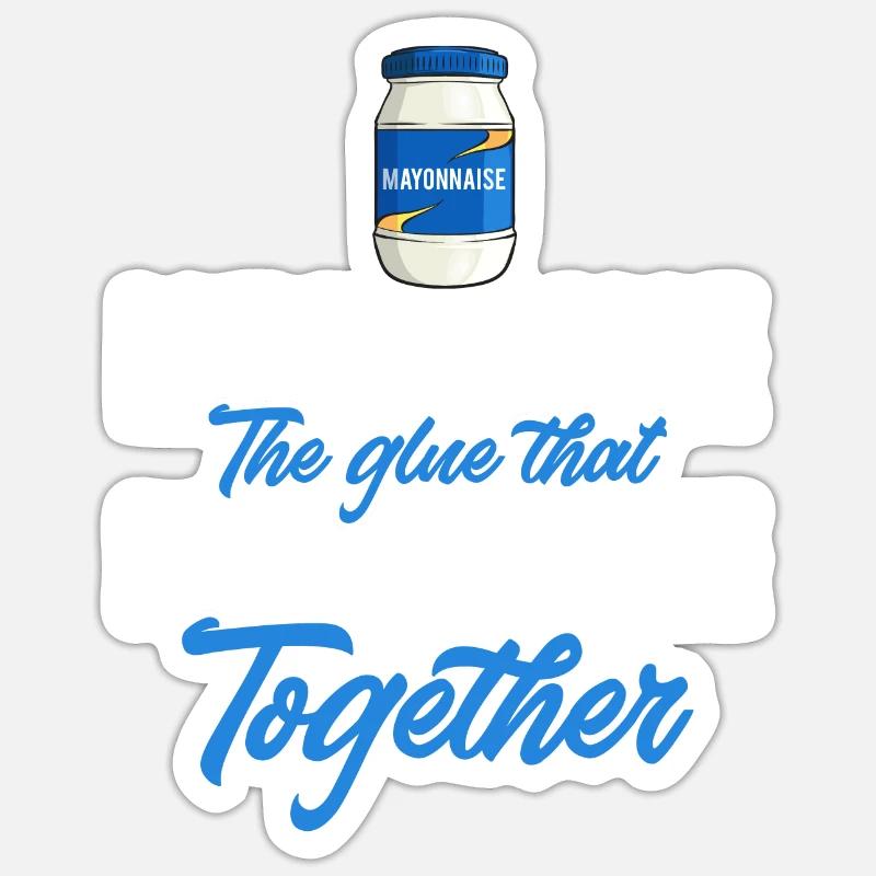 Mayonnaise - Sticker taille S (10 x 10 cm) - blanc mat