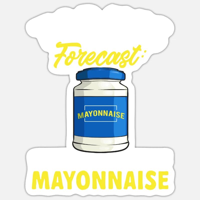 Mayonnaise - Sticker Größe S (10 x 10 cm) - Mattweiß