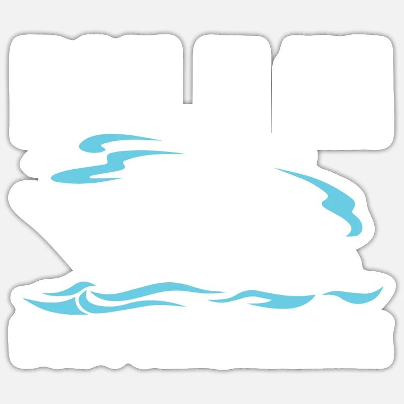 Croisière - Sticker taille S (10 x 10 cm) - blanc mat