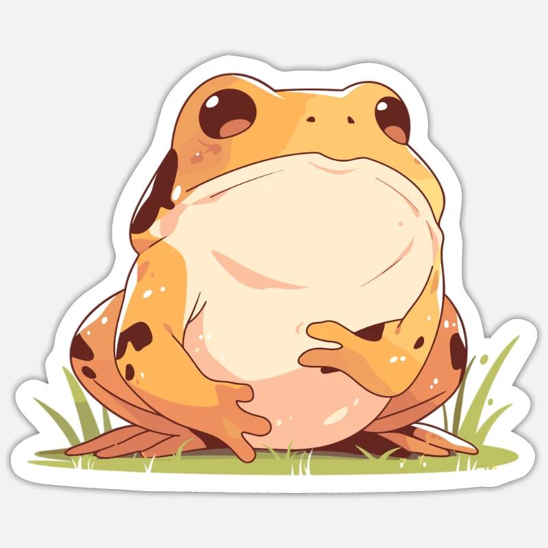 Crapaud crapaud crapaud - Sticker taille S (10 x 10 cm) - blanc mat