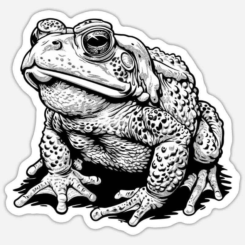 Crapaud crapaud crapaud - Sticker taille S (10 x 10 cm) - blanc mat