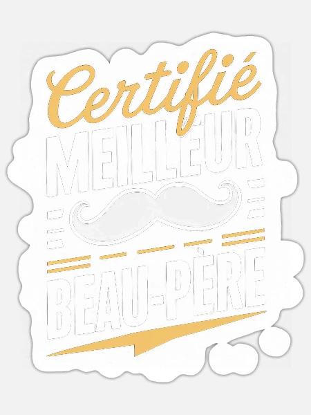 Zertifizierter bester Schwiegervater-Humor-Vatertag - Sticker Größe S (10 x 10 cm) - Mattweiß