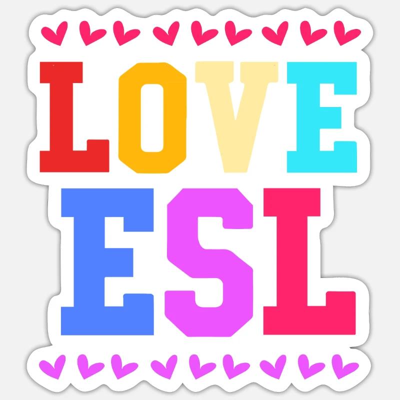 Professeur d’anglais Professeur d’anglais - Sticker taille S (10 x 10 cm) - blanc mat