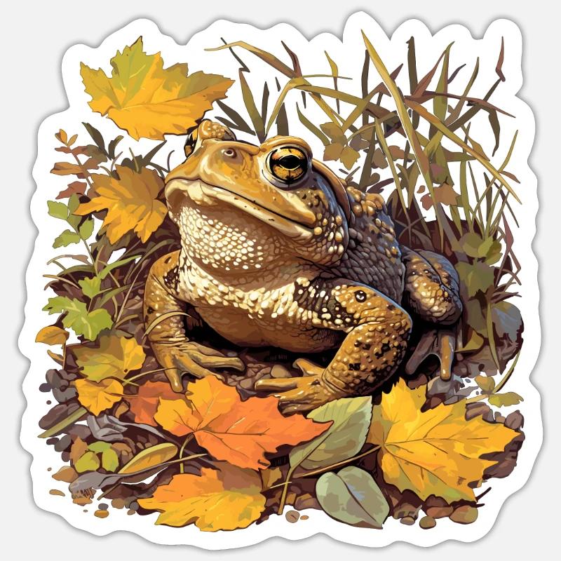 Crapaud crapaud crapaud - Sticker taille S (10 x 10 cm) - blanc mat