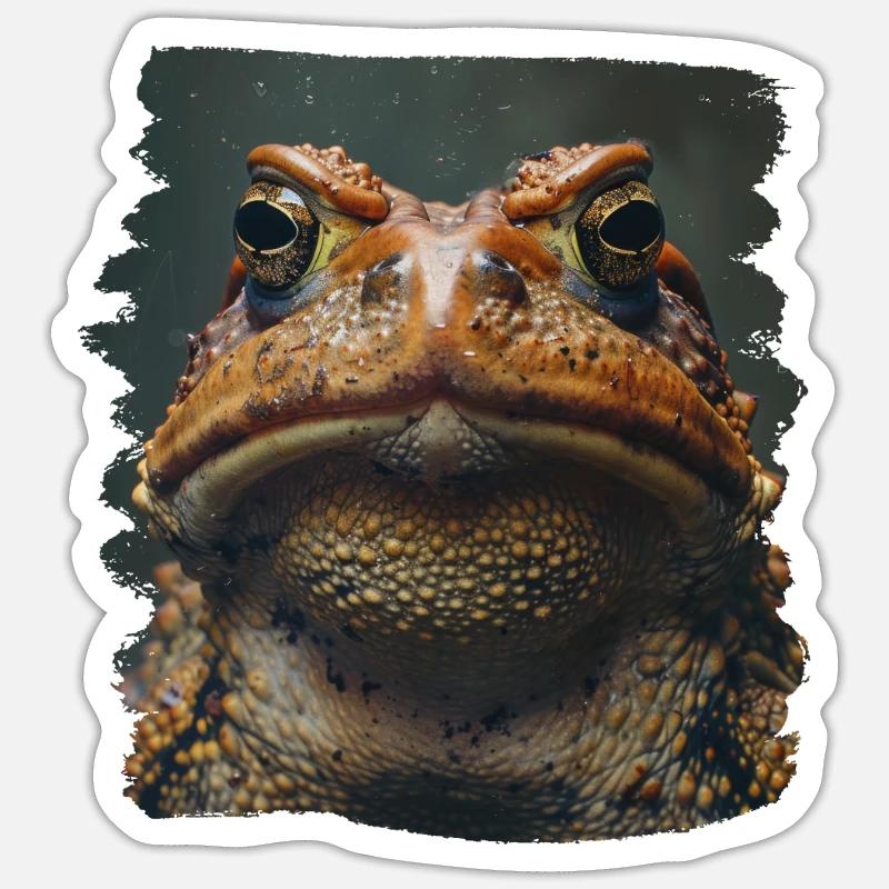 Toad Kröten Kröte - Sticker Größe S (10 x 10 cm) - Mattweiß