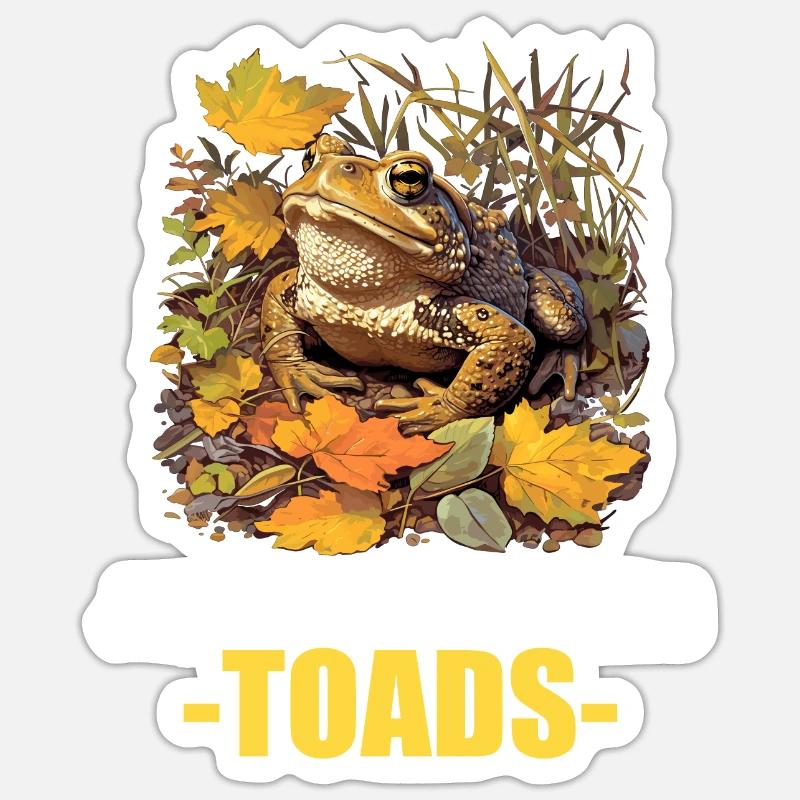 Toad Kröten Kröte - Sticker Größe S (10 x 10 cm) - Mattweiß