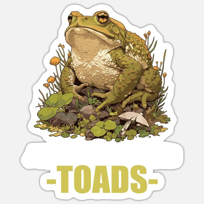 Toad Kröten Kröte Sticker Größe S (10 x 10 cm)