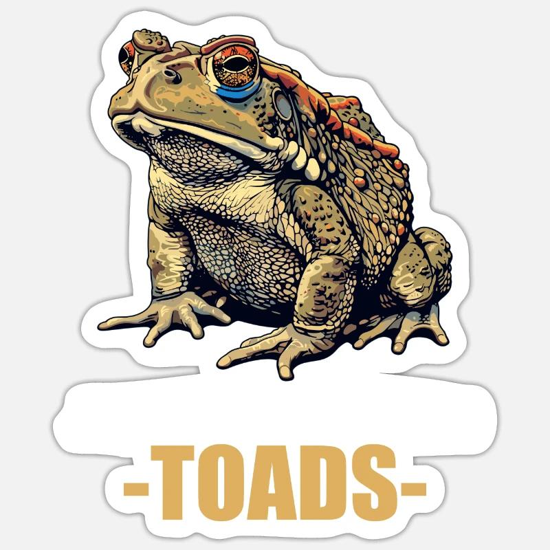 Crapaud crapaud crapaud - Sticker taille S (10 x 10 cm) - blanc mat