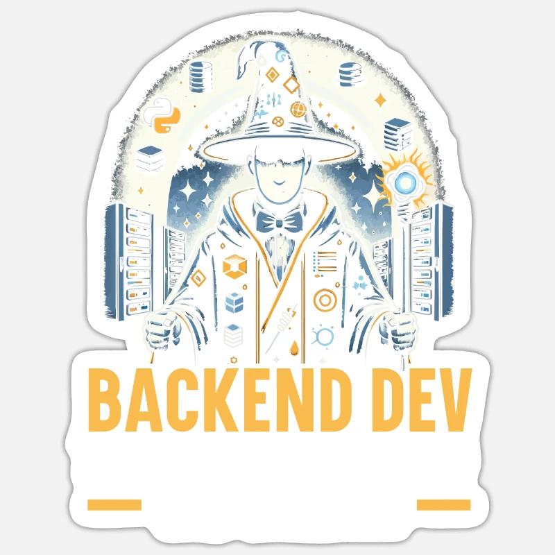 Backend-Entwickler Programmierung Softwareprogrammierer - Sticker Größe S (10 x 10 cm) - Mattweiß