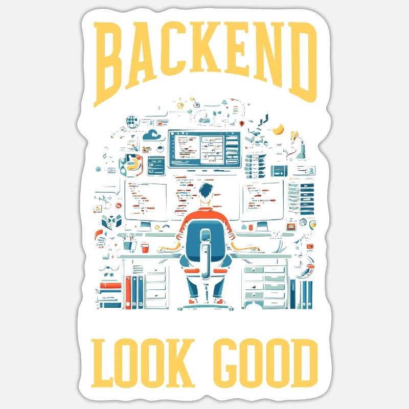 Backend-Entwickler Programmierung Softwareprogrammierer - Sticker Größe S (10 x 10 cm) - Mattweiß