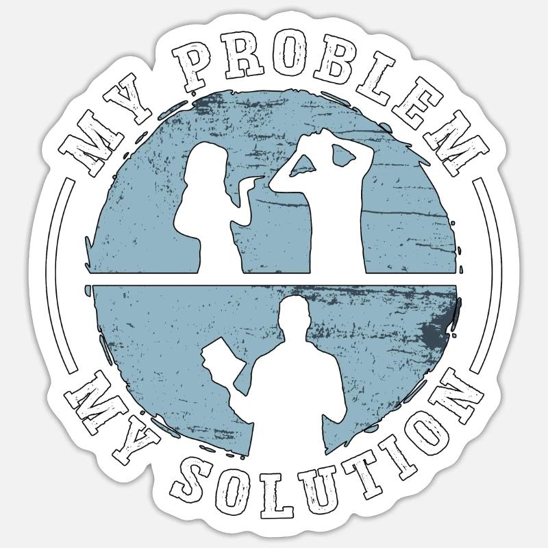 Book Editor My Problem My Solution Pictogram Dad Sticker size S (10 x 10 cm)