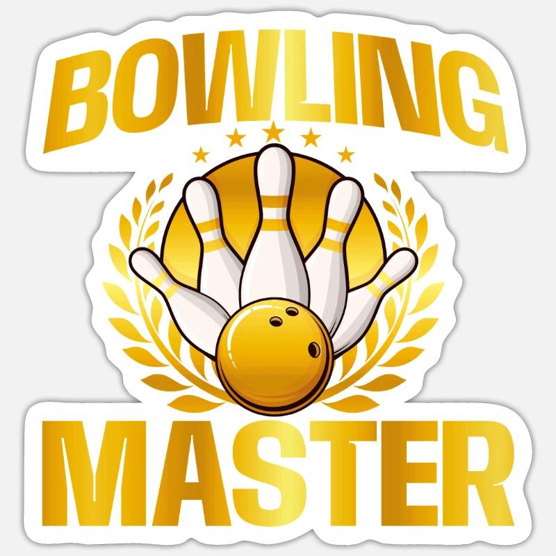 Bowling Master - Bowler Bowling Lover Gift Sticker size S (10 x 10 cm)