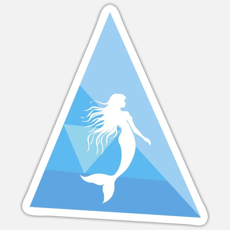 Créature mythique Neptune Sticker taille S (10 x 10 cm)